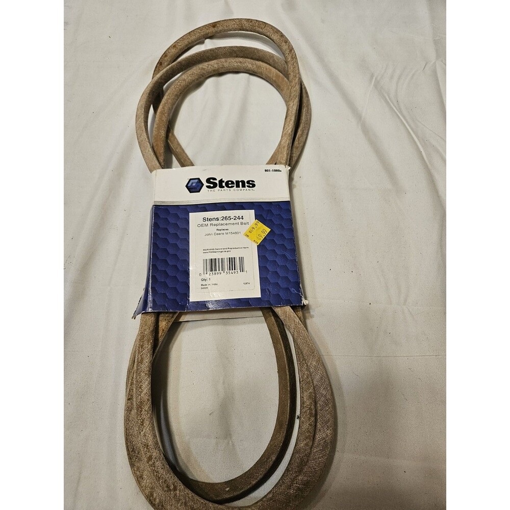 Brand New Stens OEM Replacement Belt 265-244 for John Deere M154601 ~ 901-1080a